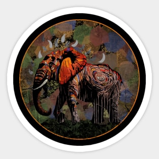 Magical Cosmic Earth Elephant Sticker